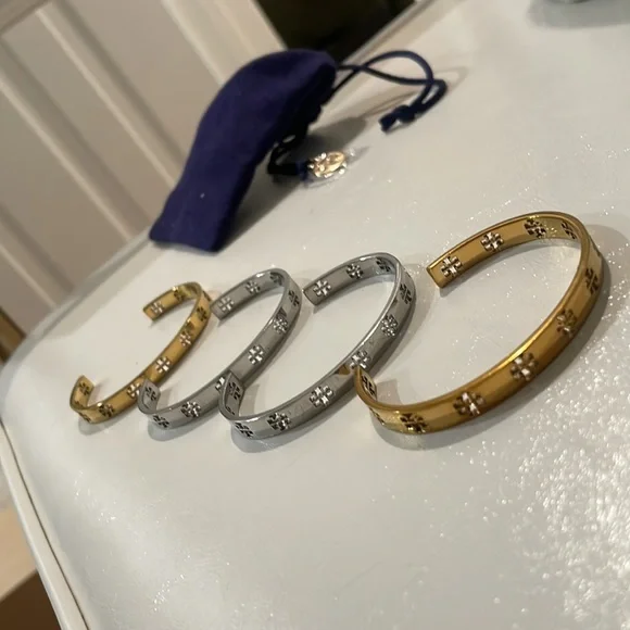 Tory Burch Bracelet Cuffs Set of 4 - Picture 4 of 4